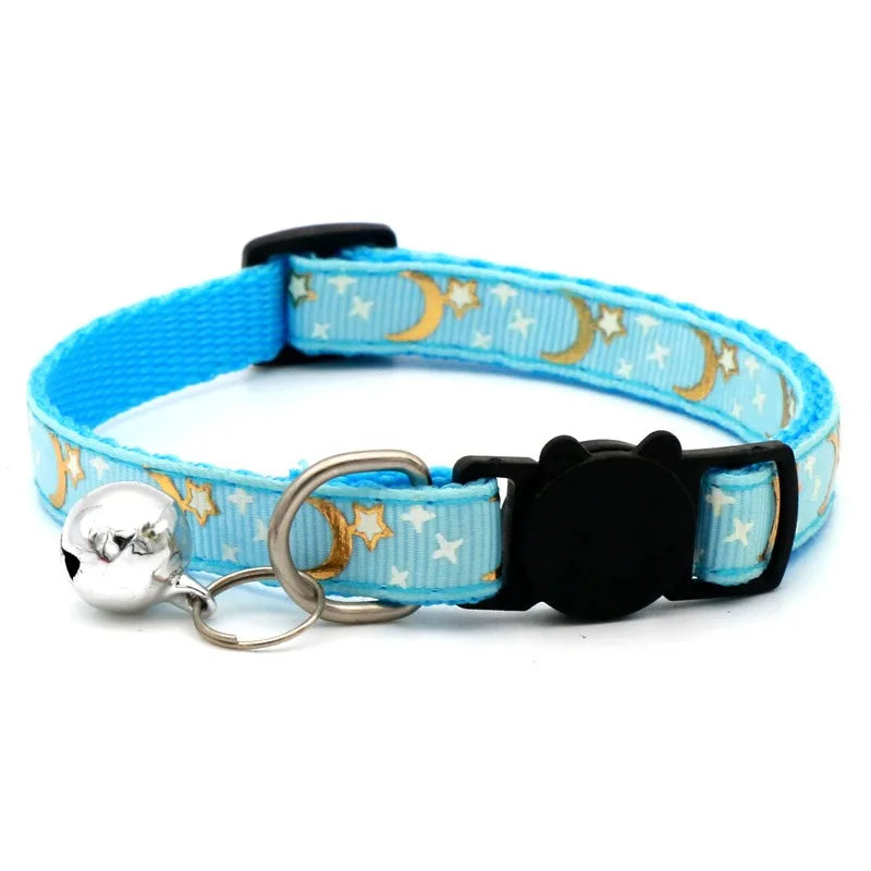 Pet Collar With Bell Cartoon Footprint Adjustable Safety Bell Ring Necklace