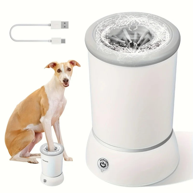 Automatic Pet Paw Cleaner Electrical. Quick Low Noise Dog Cat Paw Cleaner