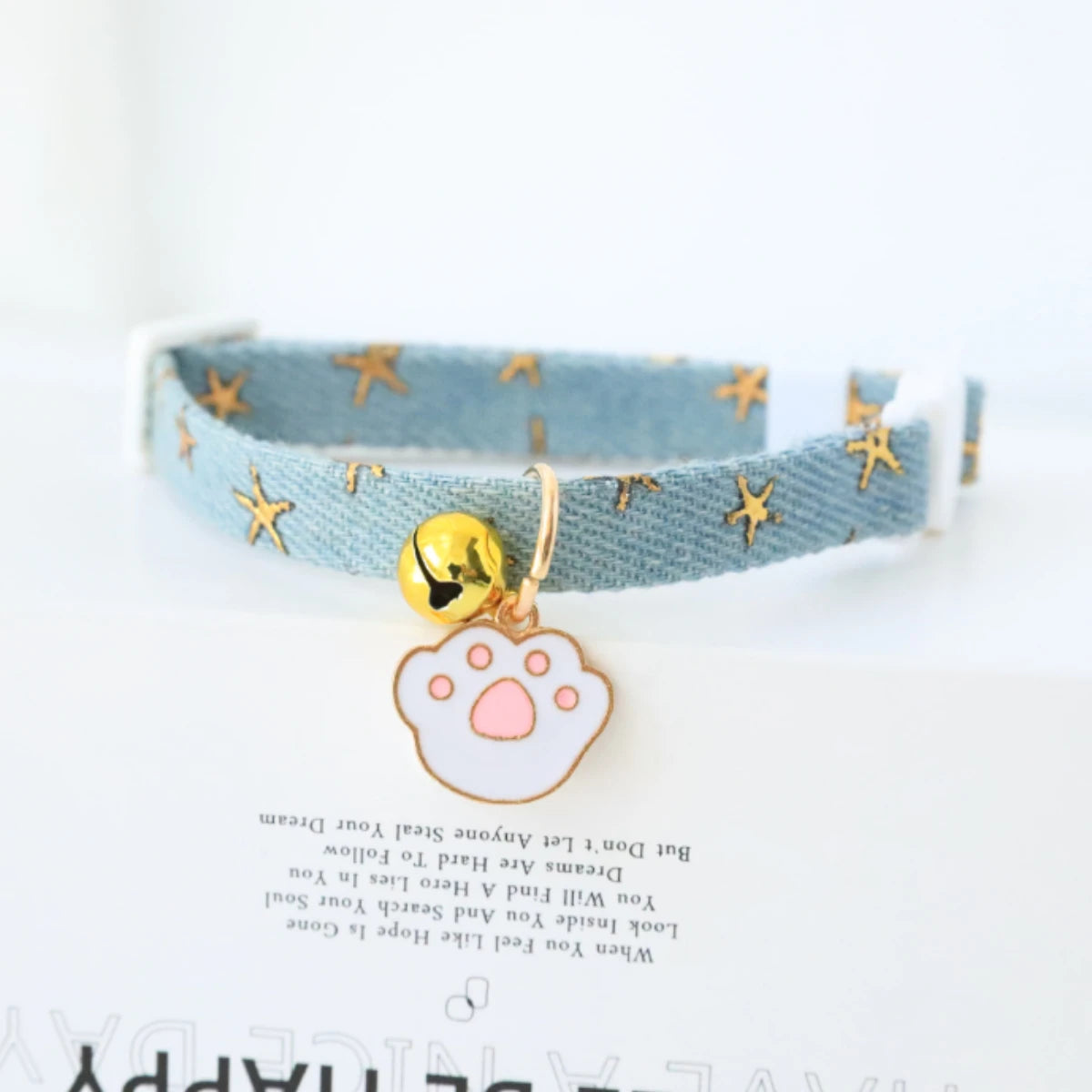 cute pet collar with bells and safety buckles