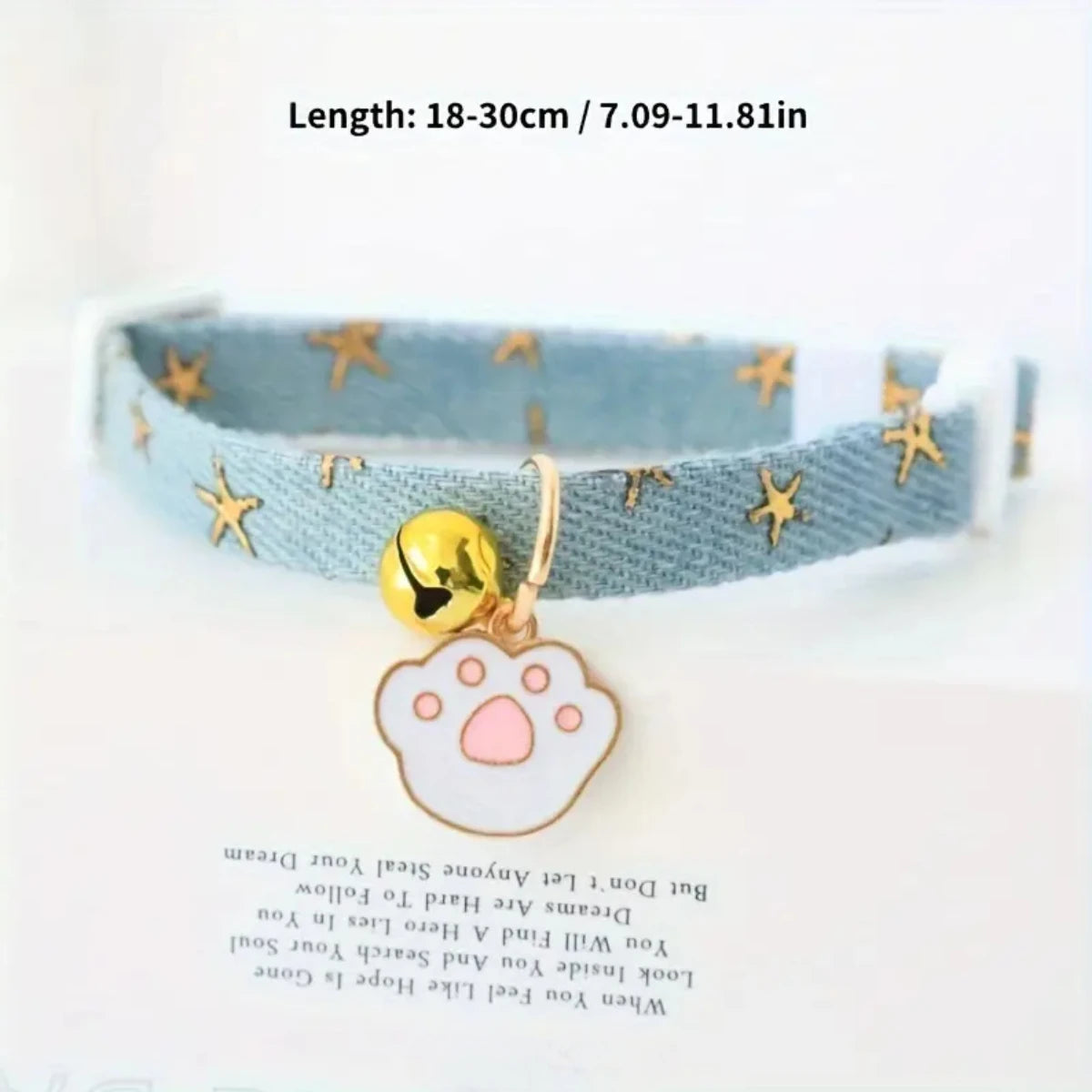 cute pet collar with bells and safety buckles