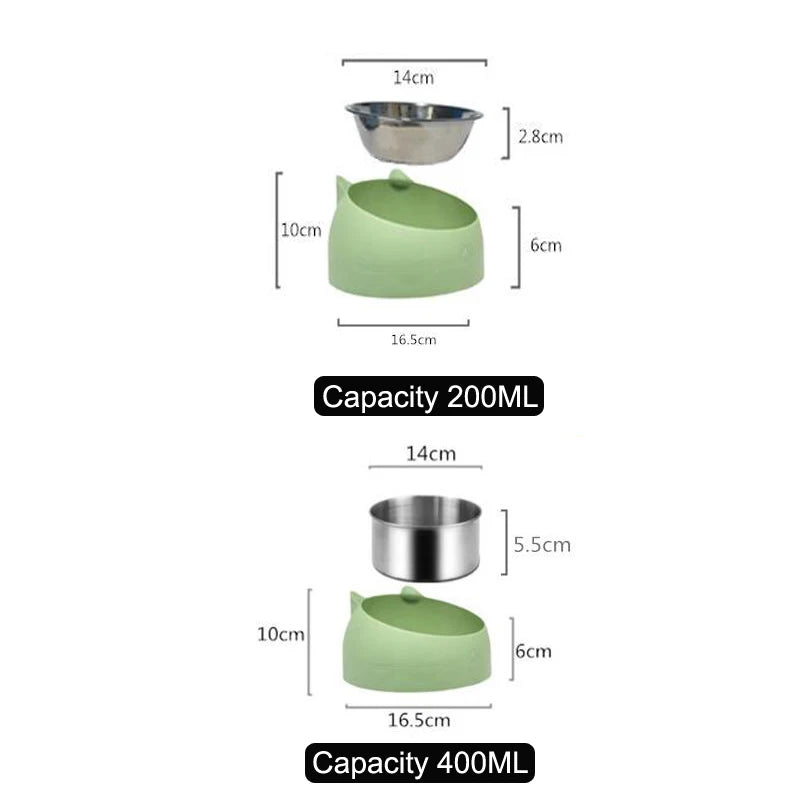 Stainless Steel Pet Bowls Dog Food Water Feeder Pet Drinking Dish Feeder