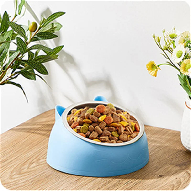 Stainless Steel Pet Bowls Dog Food Water Feeder Pet Drinking Dish Feeder
