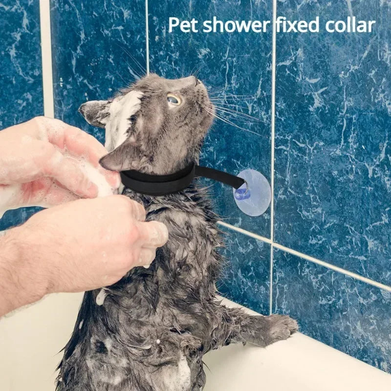 Pet Shower Fixed Collar Cat Dog Beauty Bath Traction Belt