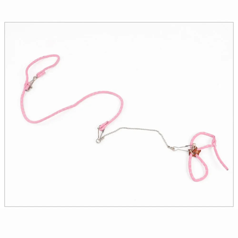 Adjustable Soft Harness Hamster Harness Rope Anti-bite Pet Walking