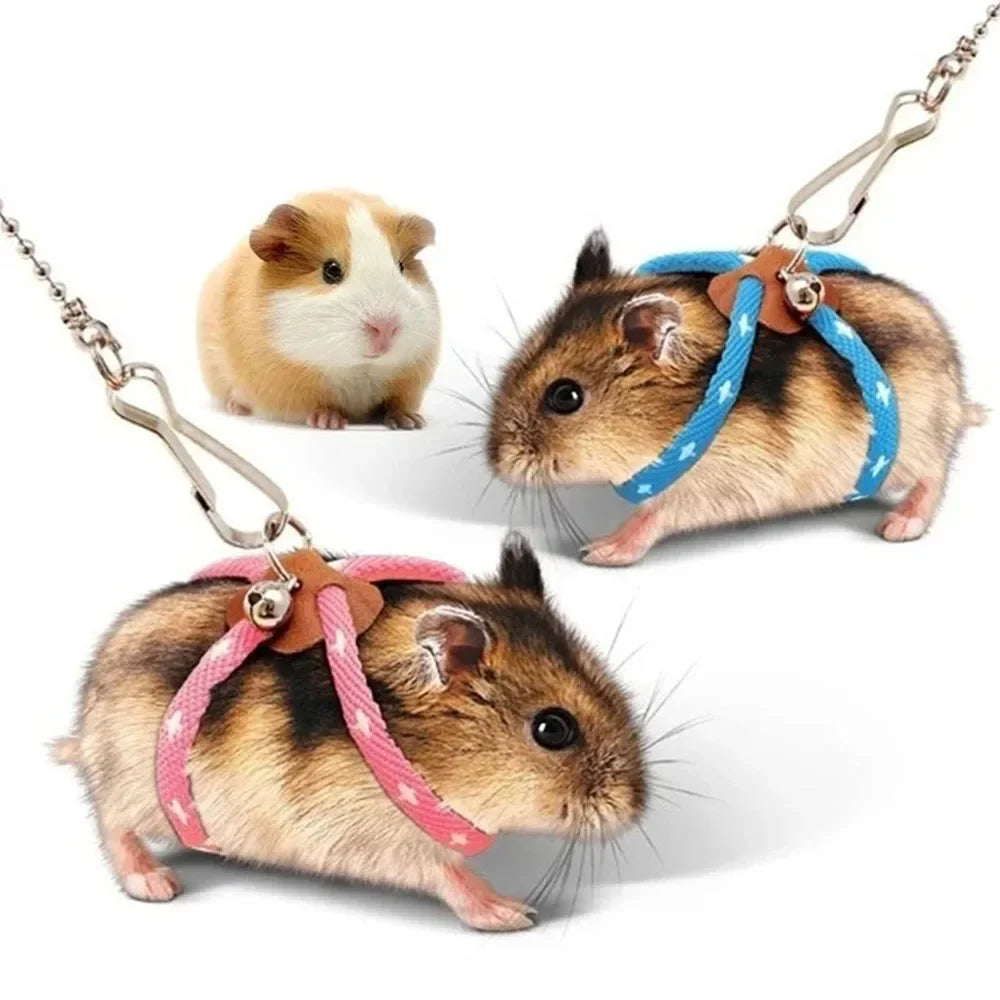 Adjustable Soft Harness Hamster Harness Rope Anti-bite Pet Walking