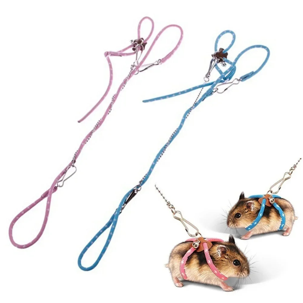 Adjustable Soft Harness Hamster Harness Rope Anti-bite Pet Walking