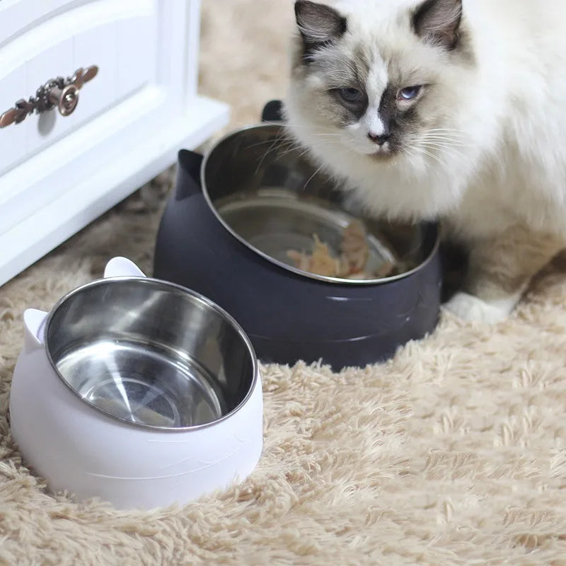 Stainless Steel Pet Bowls Dog Food Water Feeder Pet Drinking Dish Feeder
