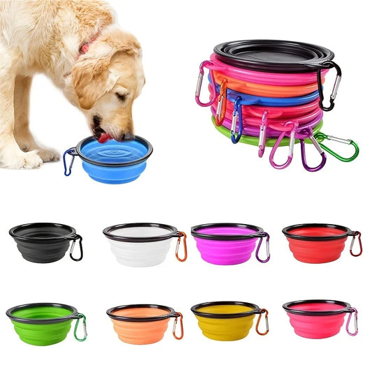 Durable TPR Silicone Portable Pet Food Bowl